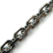 Oxidized Sterling Silver Thick Box Chain